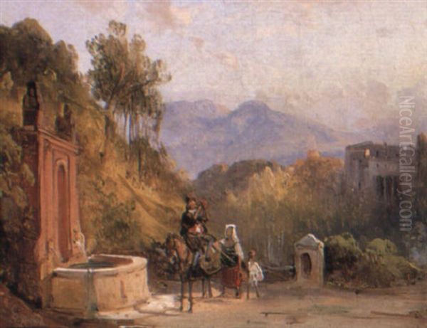 Cava Dei Terreni Oil Painting by Giacinto Gigante