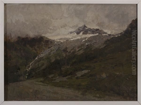 Il Sempione, The Semplon Pass Oil Painting by Eugenio Gignous