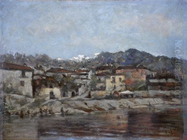 Feriolo - Lago Maggiore Oil Painting by Eugenio Gignous