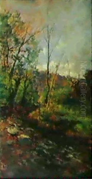 Sentiero Ai Margini Del Bosco Oil Painting by Eugenio Gignous