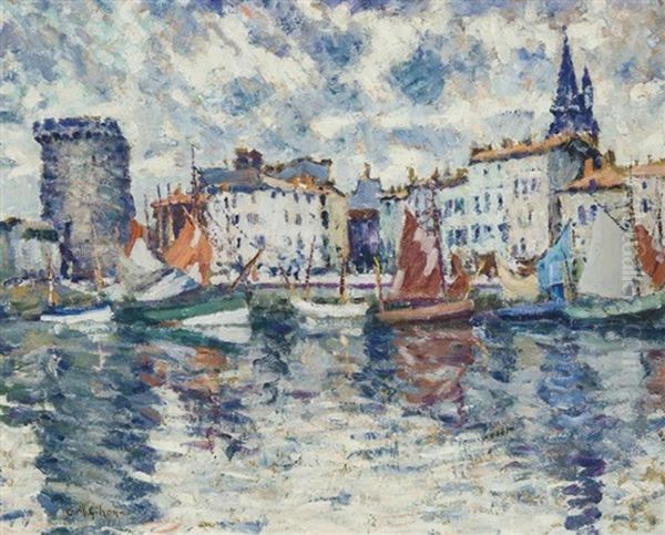 Tour De Chaine, La Rochelle Tour De Lanterne Oil Painting by Clarence Montfort Gihon