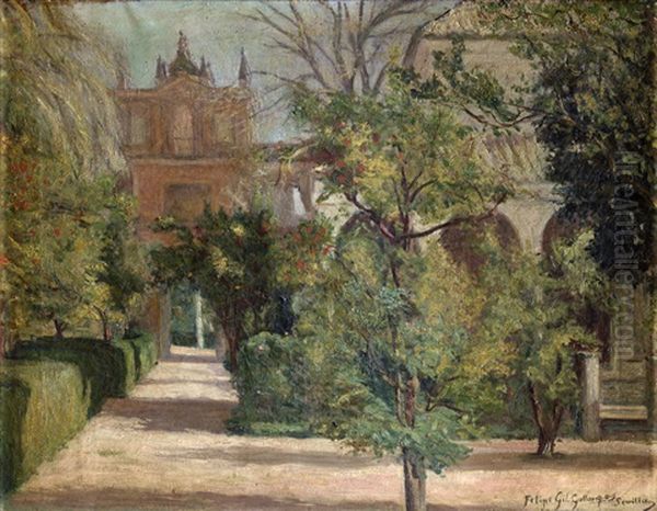 Jardines Del Alcazar Oil Painting by Felipe Gil Gallango