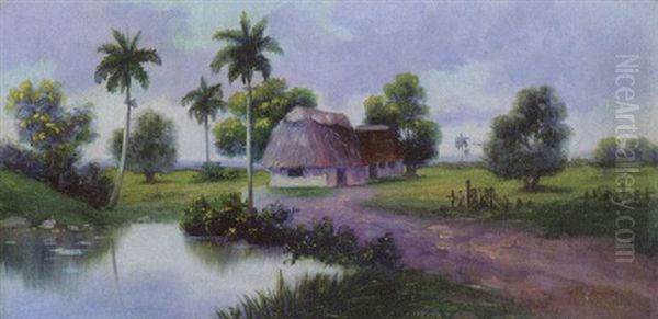 Paisaje Cubano Oil Painting by Juan Gil Garcia