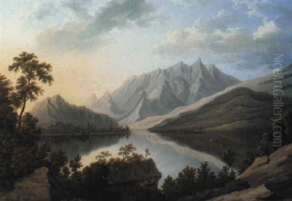 The Upper Lake Of Killarney Oil Painting by Joseph Francis John Gilbert