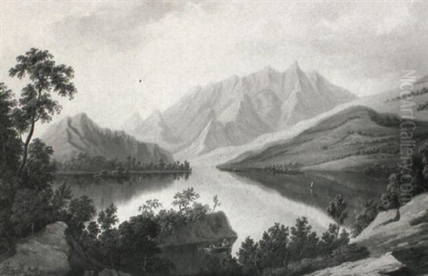 The Upper Lake Of Killarney Oil Painting by Joseph Francis John Gilbert