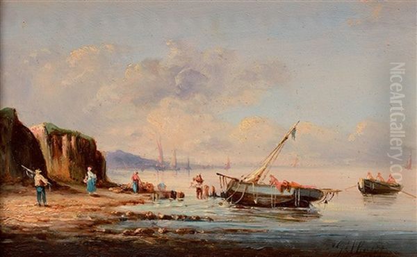 Le Retour De La Peche Oil Painting by Pierre Julien Gilbert