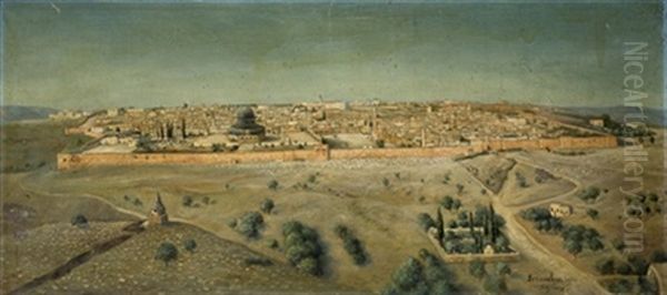 Jerusalem Oil Painting by Sir John Gilbert