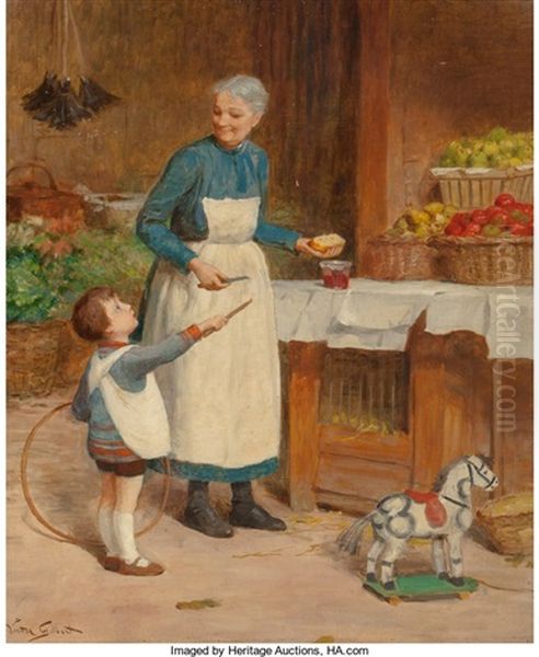 May I Have An Apple? Oil Painting by Victor Gabriel Gilbert