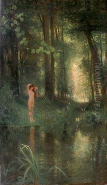 Baigneuse Dans La Foret Oil Painting by Victor Gabriel Gilbert