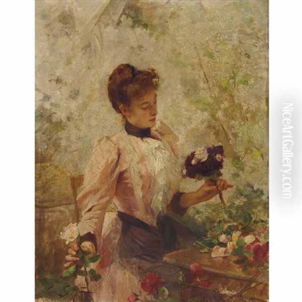 The Bouquet Oil Painting by Victor Gabriel Gilbert