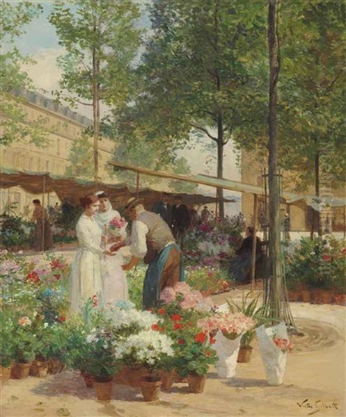 Paris, Place De La Republique Oil Painting by Victor Gabriel Gilbert