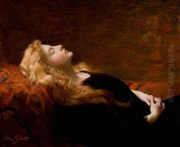 Sleeping Beauty Oil Painting by Victor Gabriel Gilbert