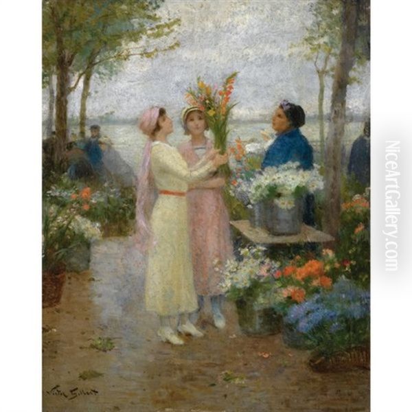 Les Glaieuls Oil Painting by Victor Gabriel Gilbert