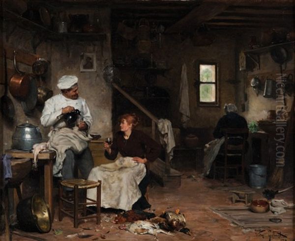 Aux Cuisines Oil Painting by Victor Gabriel Gilbert