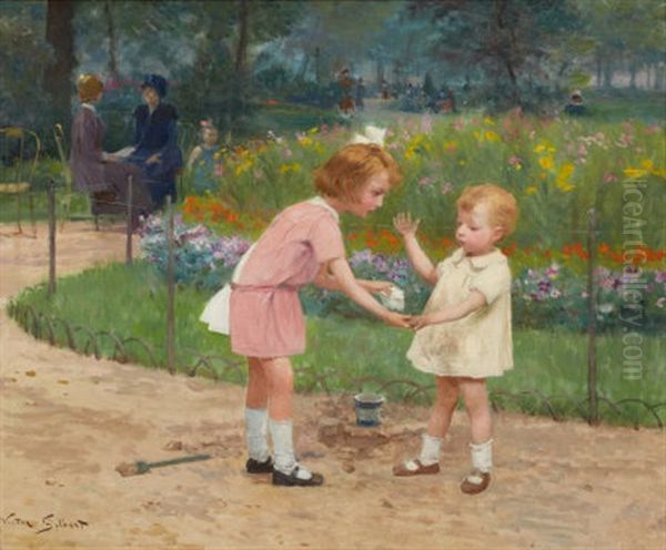 The Luxenbourg Gardens Oil Painting by Victor Gabriel Gilbert