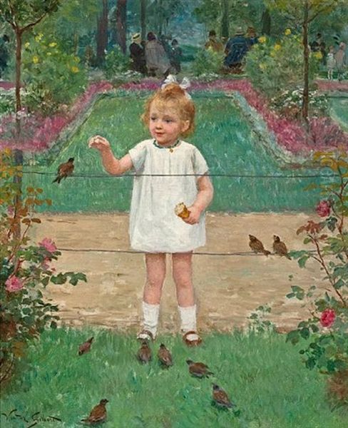 Her New Friend Oil Painting by Victor Gabriel Gilbert