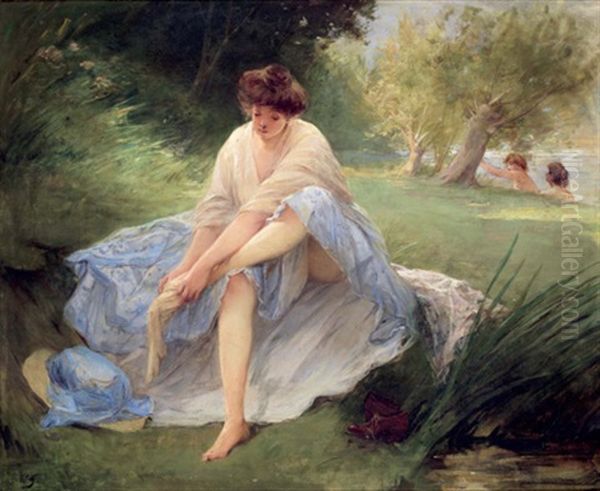 Apres Le Bain Oil Painting by Victor Gabriel Gilbert