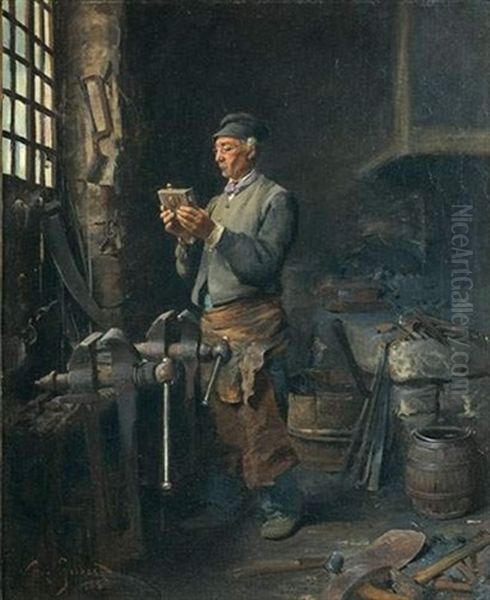 Le Ferrailleur Oil Painting by Victor Gabriel Gilbert