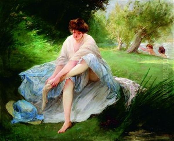 Apres Le Bain Oil Painting by Victor Gabriel Gilbert