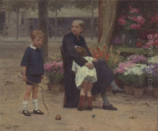 The Naughty Brother Oil Painting by Victor Gabriel Gilbert