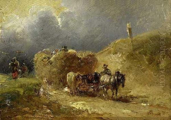 Heimkehr Von Der Heuernte. Oil Painting by Alois Bach