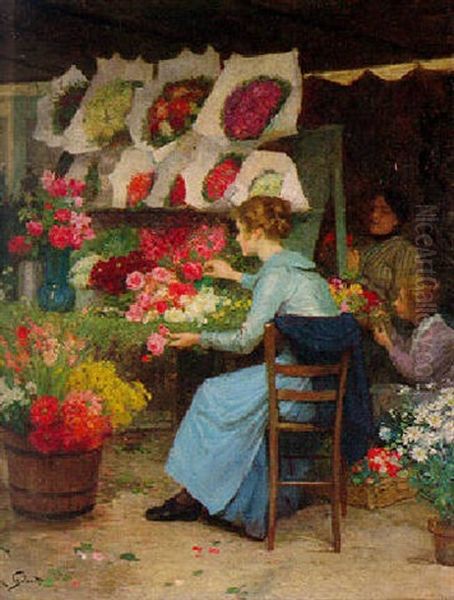 Chez La Fleuriste Oil Painting by Victor Gabriel Gilbert