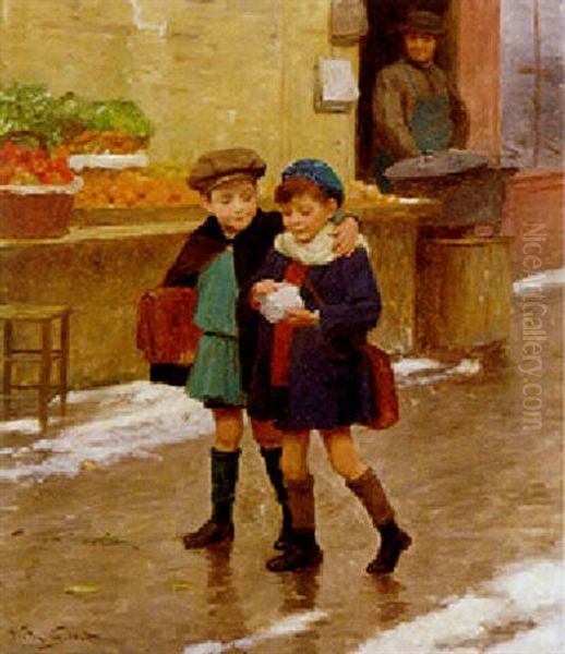 Good Friends Oil Painting by Victor Gabriel Gilbert