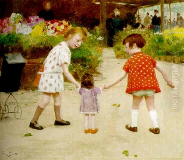 First Steps Oil Painting by Victor Gabriel Gilbert