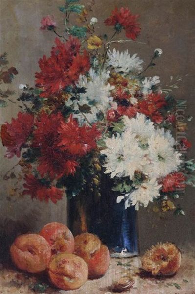 Bouquet De Fleurs Oil Painting by Charles Gilbert-Martin