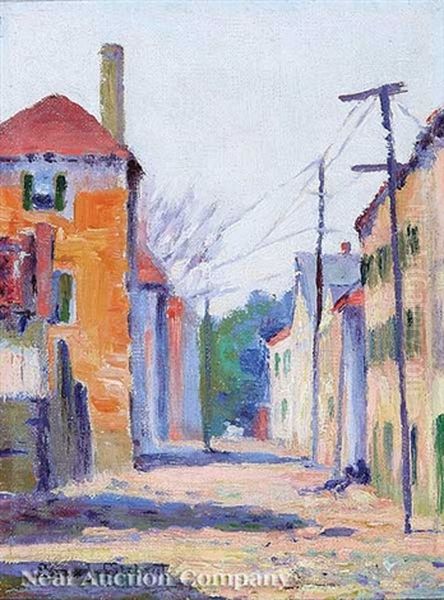 St.michael's Alley, Charleston, S.c. Oil Painting by Emma S. Gilchrist