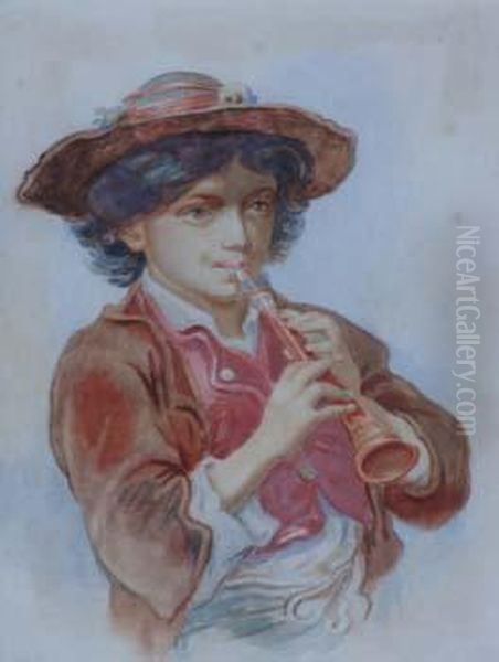 Shepherd Boy Oil Painting by Guido Bach