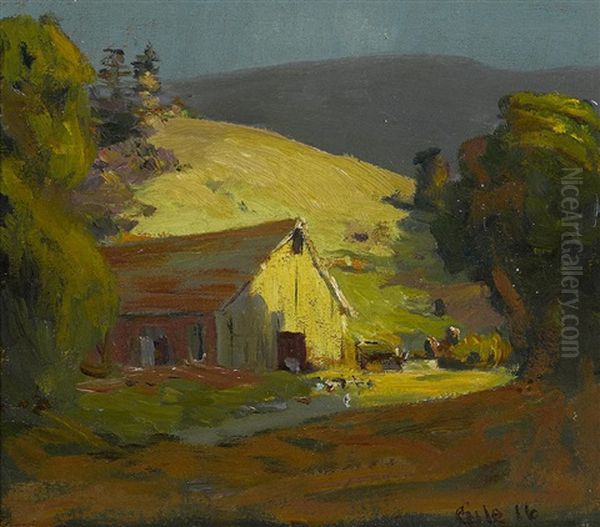 Barn In The Hills (double-sided) Oil Painting by Selden Connor Gile