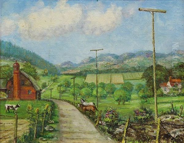 Summer Farm Oil Painting by Selden Connor Gile