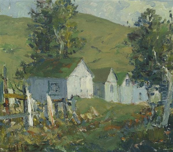 Hillside Homes Oil Painting by Selden Connor Gile