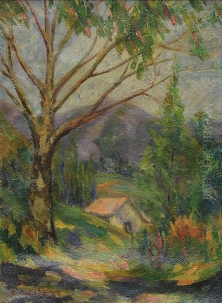 House By The Hill Oil Painting by Selden Connor Gile