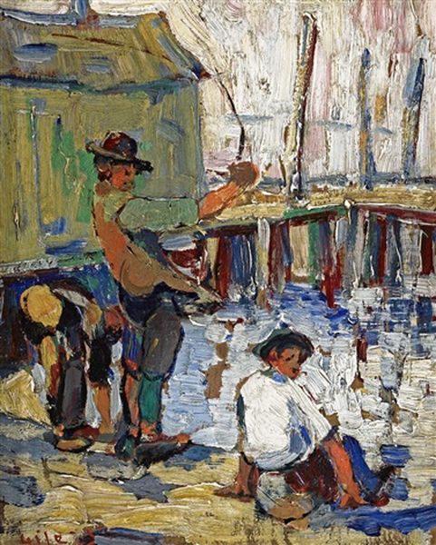 The Fishermen #2 Oil Painting by Selden Connor Gile