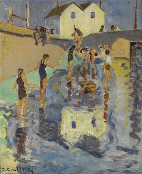 The Bathers Oil Painting by Selden Connor Gile