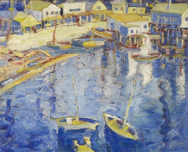 Main Street, Tiburon, With Boats by Selden Connor Gile