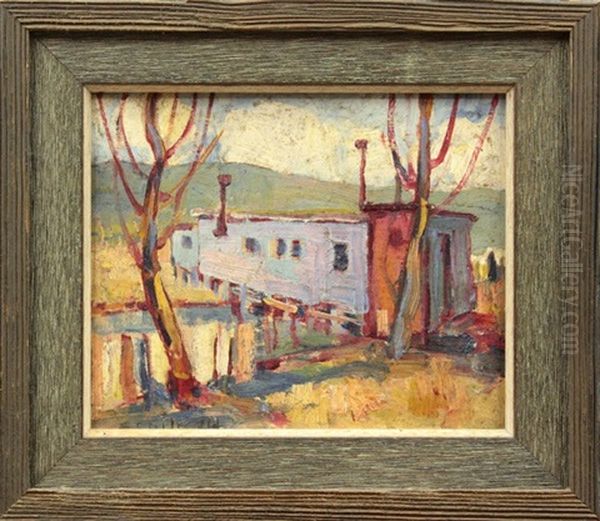 Wooded Home Oil Painting by Selden Connor Gile