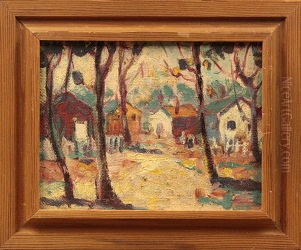 Cabins In The Trees Oil Painting by Selden Connor Gile