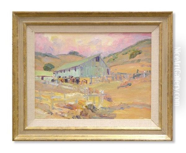 Dairy Farm, Tiburon Oil Painting by Selden Connor Gile