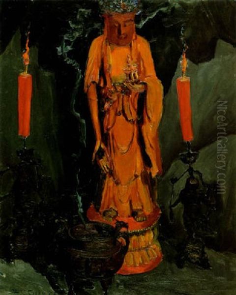 Joss House Oil Painting by Selden Connor Gile