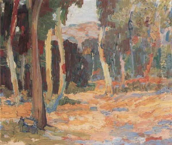 A Path To Hills Under The Trees Oil Painting by Selden Connor Gile