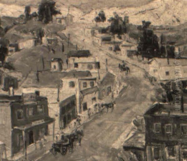 Western Town Oil Painting by Selden Connor Gile