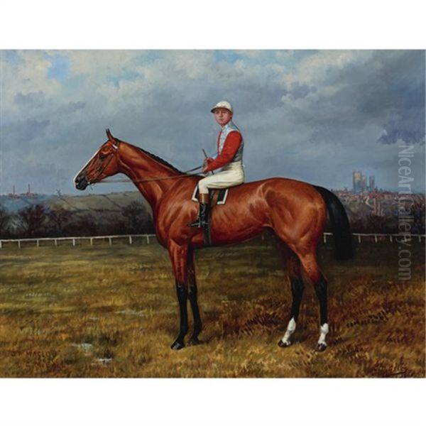 St. Maclou, Winner Of The Lincolnshire Handicap, Lincoln Oil Painting by Geoffrey Douglas Giles