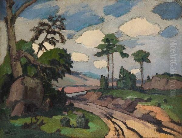 Paysage Aux Grands Arbres Oil Painting by Marcel Bach