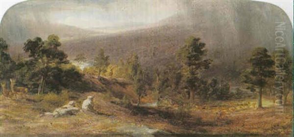 Stalking In The Highlands Oil Painting by James William Giles