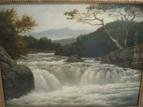 Near Betws-y-coed, North Wales, A Pair Oil Painting by Edmund Gill