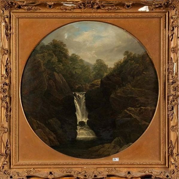 Cascade En Montagne Oil Painting by Edmund Gill