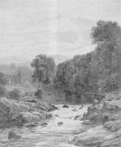 Bolton Abbey Oil Painting by Edmund Gill